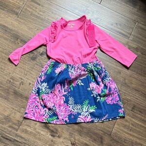 New Lilly Pulitzer Pink and Blue Floral Dress
